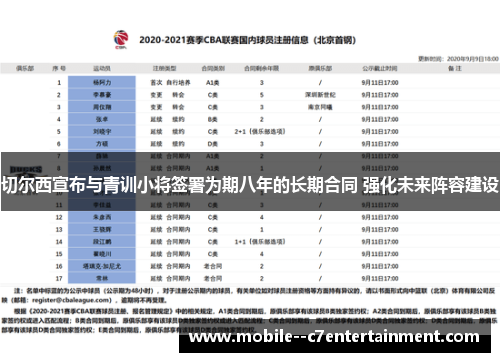 切尔西宣布与青训小将签署为期八年的长期合同 强化未来阵容建设